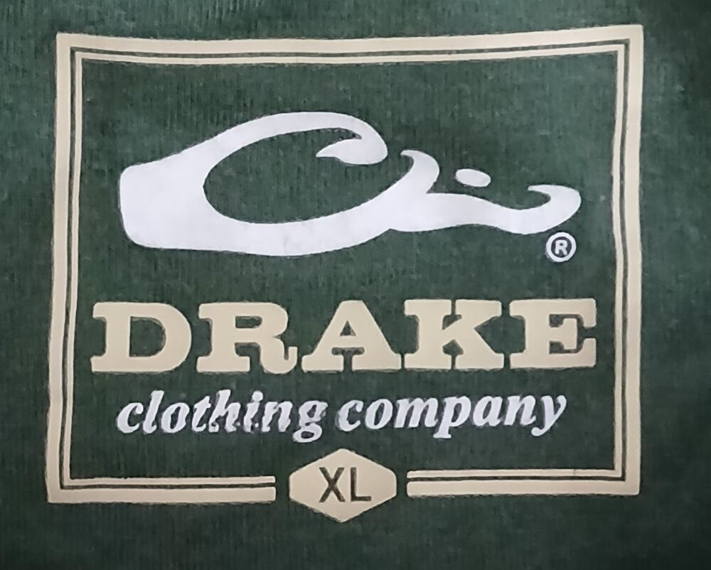 Drake Waterfowl Performance Polo Shirt Mens Large Green Short Sleeve Embroidered